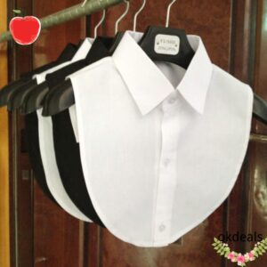 Encanto Nova Moda Blusa Feminina Do Vintage Sólida Camisa De Colarinho Falso